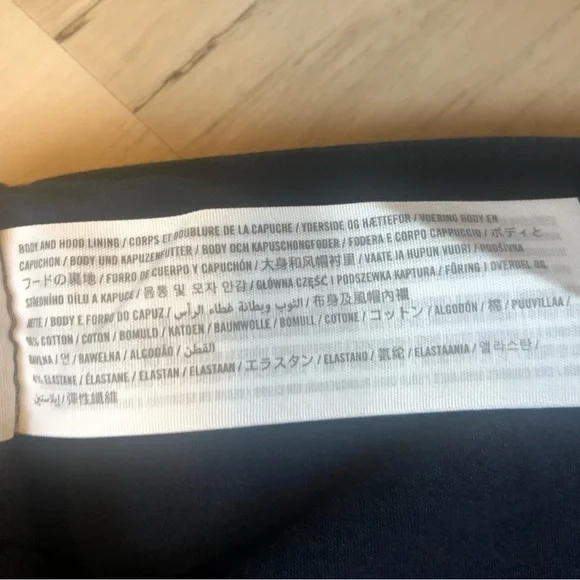 Abercrombie & Fitch Navy Pullover Zip Hoodie with White Hood Cotton Boat Jacket - Picture 9 of 9